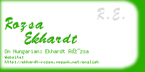 rozsa ekhardt business card